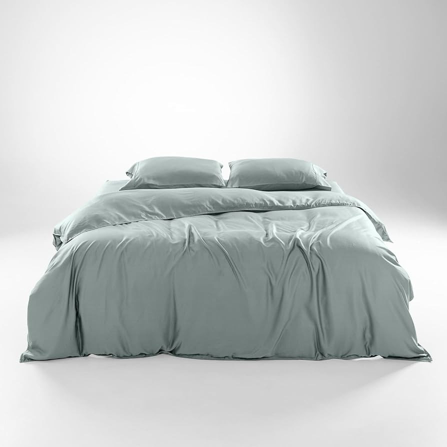 Olive + Crate Luxury 100% Lyocell Eucalyptus Duvet Cover Set King Size, Tencel 3PC Vegan Bedding ... | Amazon (US)