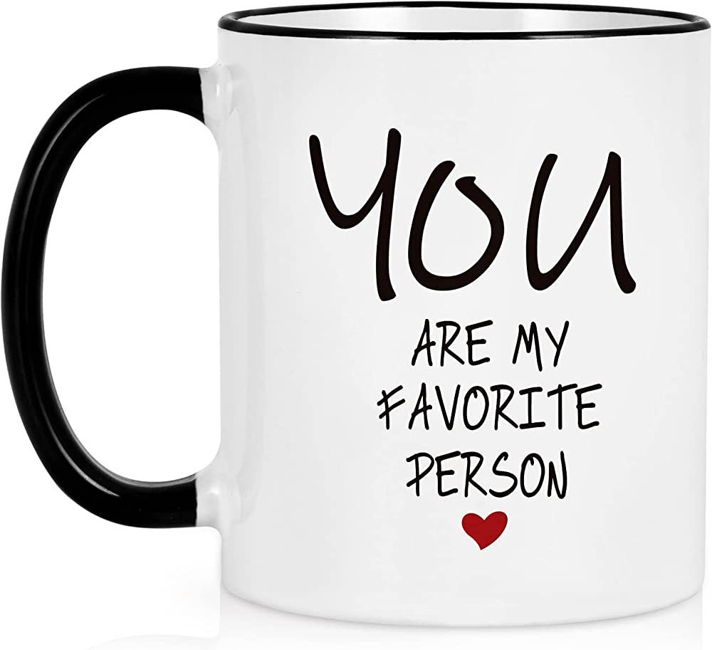 You Are My Favorite Person Coffee Mug, Valentines Day Anniversary for Him Her Wife Husband, Boyfr... | Amazon (US)