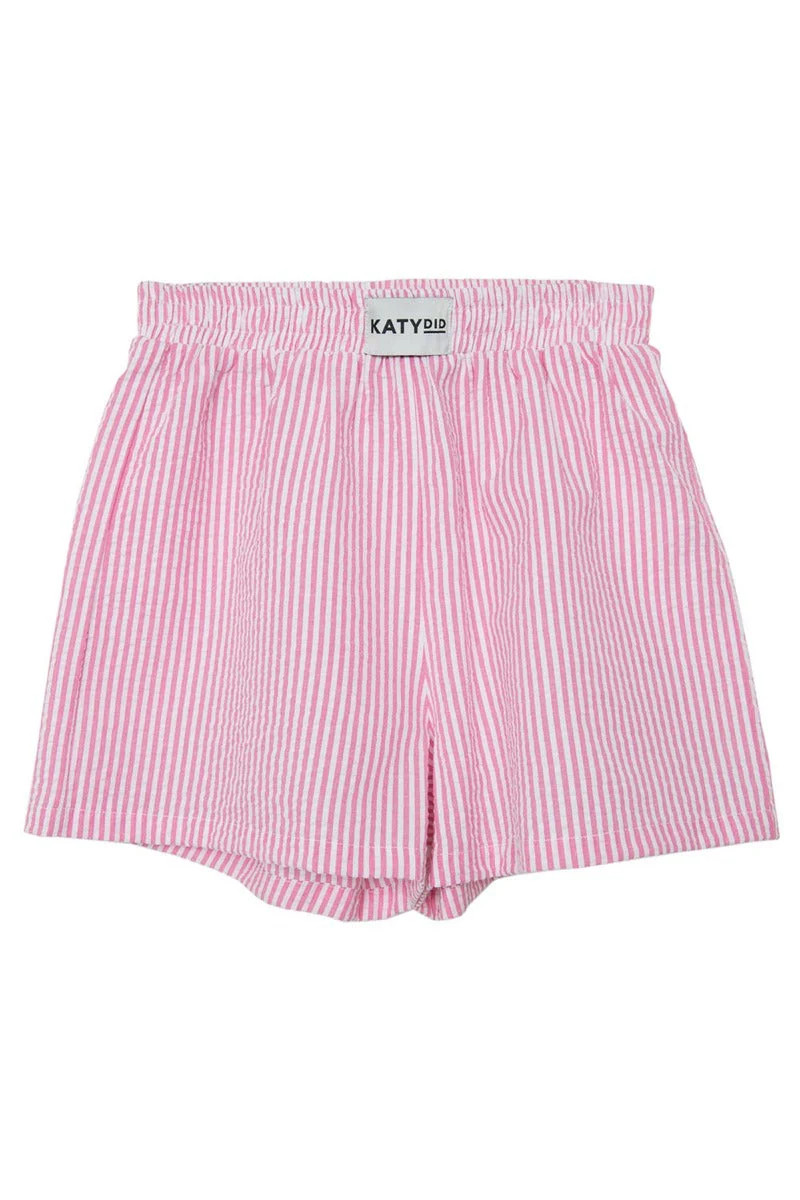 Pink Striped Ladies Boxer Shorts Pink Striped / S | Katydid.com