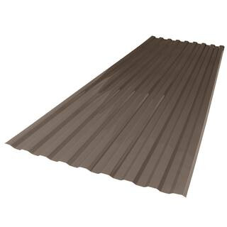 26 in. x 6 ft. Corrugated Polycarbonate Roof Panel in Bronze | The Home Depot