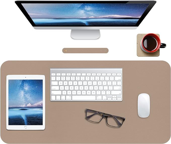 Boutilon Leather Desk Mat,Desk Pad,Desktop mat,Waterproof Mat for Desktop, Keyboard and Mouse,Lea... | Amazon (US)