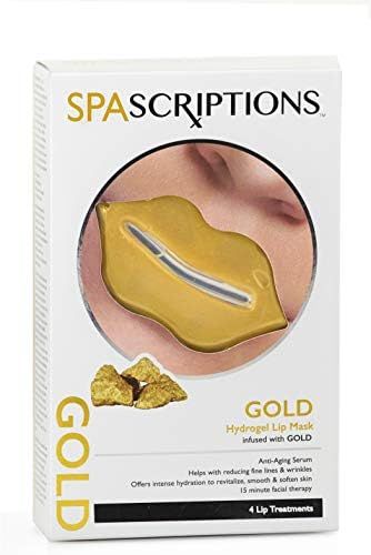 Spascriptions Gold Hydrogel Lip Mask Infused With Gold, 4 Ea, 1count | Amazon (US)