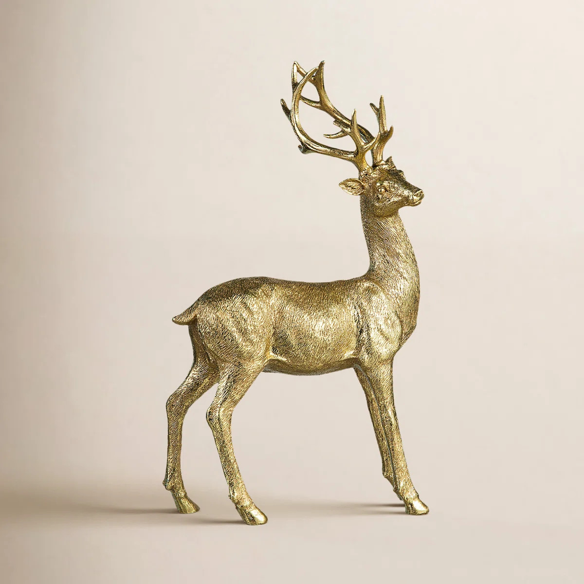 16.25" H Resin Christmas Standing Reindeer Figurine Table Decor | Wayfair North America
