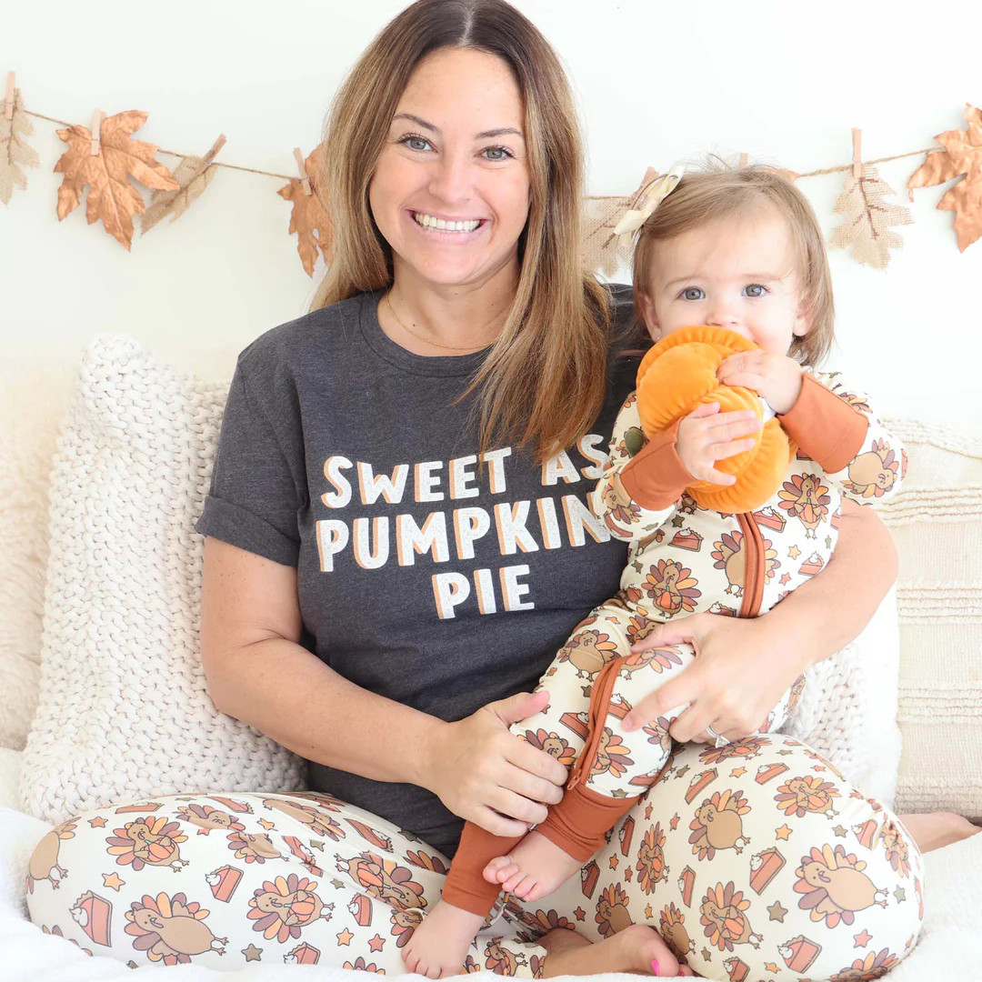 Sweet As Pumpkin Pie Adult Graphic Tee | Dark Grey Heather | Caden Lane
