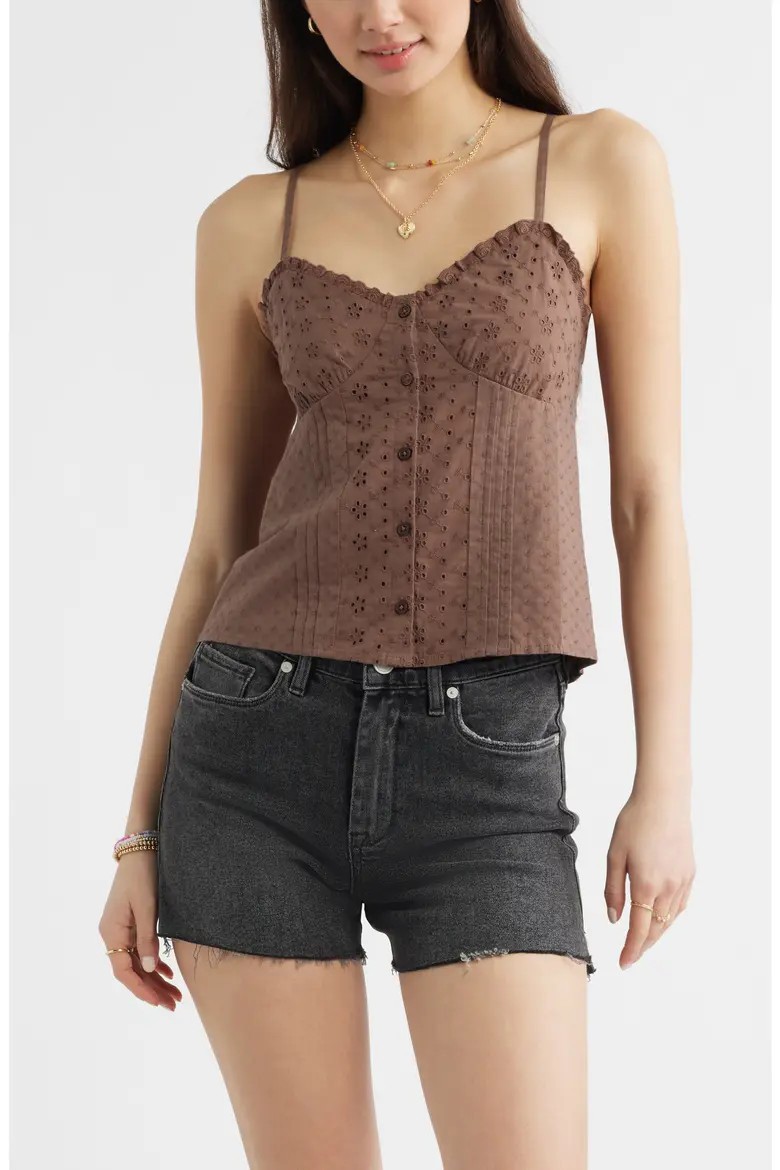 Cotton Eyelet Pintuck Camisole (Women) | Nordstrom | Nordstrom