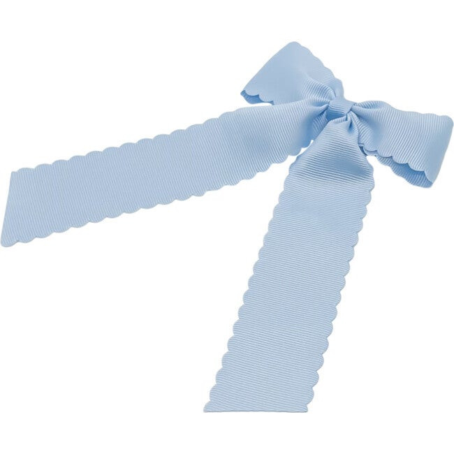 Scalloped Bow, Dusty Blue | Maisonette