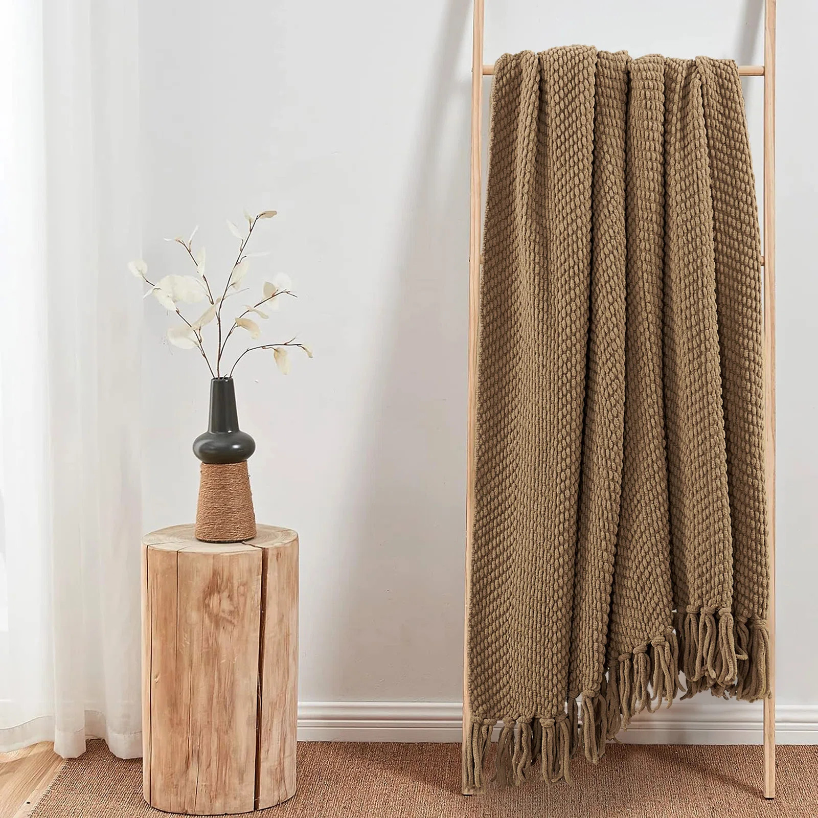 Tweed Knitted Throw Blanket | Wayfair North America