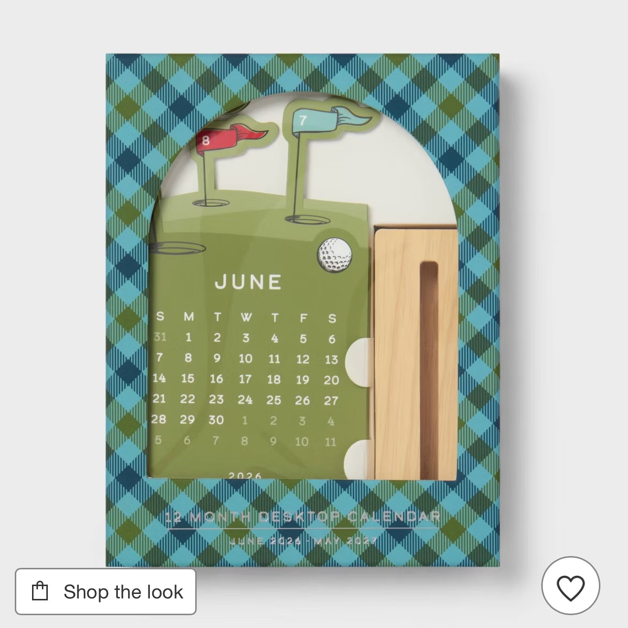 $5 mini desk calendar, perfect for Father’s Day! Golfing and fishing