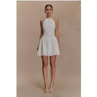 Carlina Broderie Mini Dress / White | MESHKI | S | MESHKI US