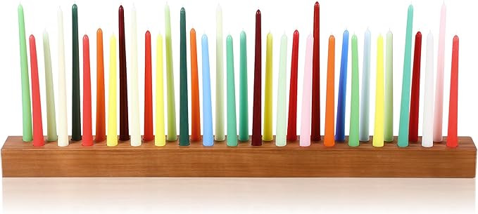 Mumufy Wood Taper Candle Holders for Table Centerpiece Dark Brown Giant Wooden Birthday Party Can... | Amazon (US)