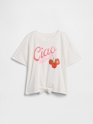 Kids Oversized Knot-Tie Graphic T-Shirt | Gap Factory