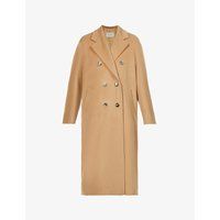 Max Mara Madame double-breasted wool and cashmere-blend coat, Women's, Size: 10, Camel | Selfridges