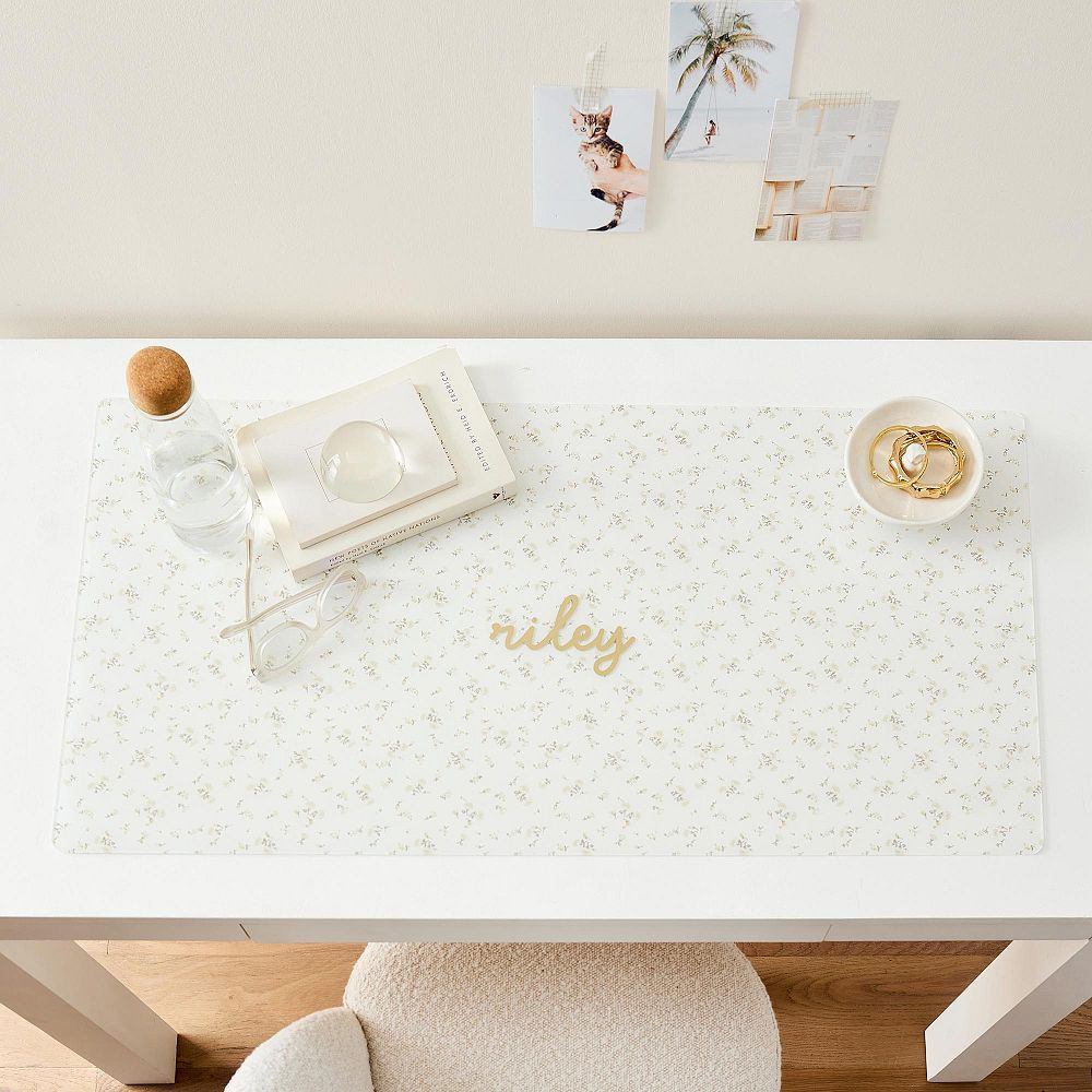 Personalized Hard Acrylic LoveShackFancy Desk Mat (36"x18") | Pottery Barn Teen