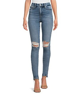 Good American Good Legs Skinny Baby Step Hem Jeans - 10 | Dillard's