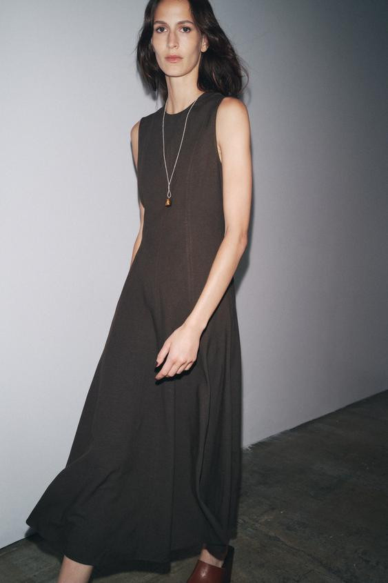 ZW COLLECTION SLEEVELESS MIDI DRESS | Zara US