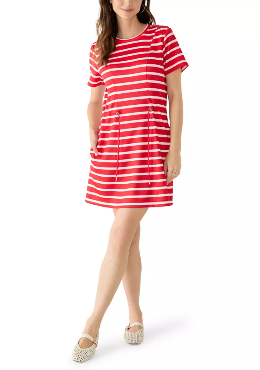 Women's Crew Neck Striped Dress | Belk