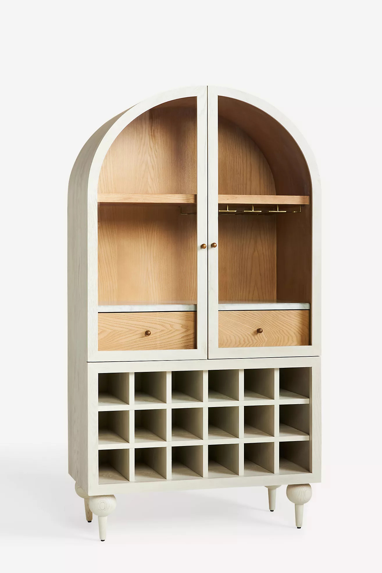 The Fern Marble Top Bar Cabinet | Anthropologie (US)