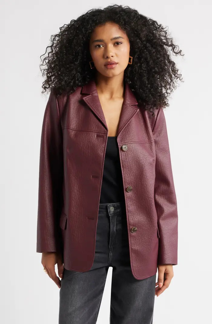 Pebble Faux Leather Jacket | Nordstrom
