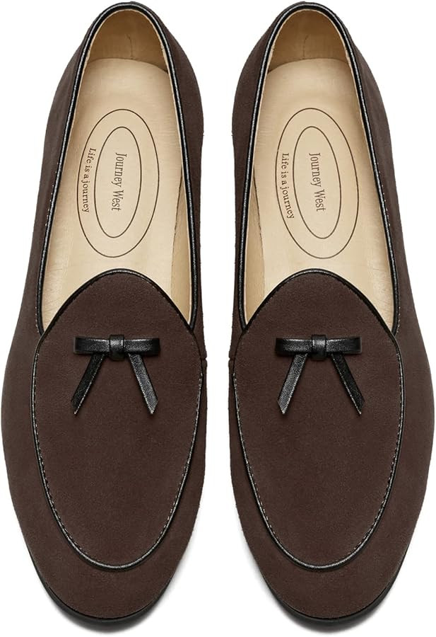 Journey West Suede Tassel Loafer for Women Slip-on Belgian Penny Loafers Shoes for Women in Many ... | Amazon (US)