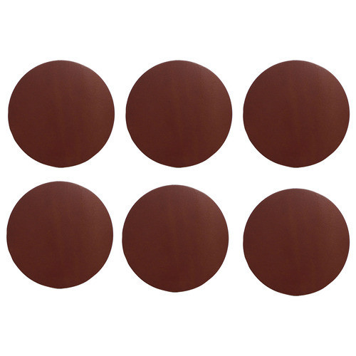 Set of 6 Artisan Round Leather Coasters | Temple & Webster AU