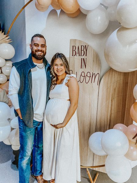 Baby in BLOOM🌼💐🤍 

Surrounded by so much love yesterday showering this little babe! Little over 5 weeks or less until we meet you. 

My dress comes in a TON of colors and it so cute/comfy! 


#LTKbump #LTKstyletip #LTKfamily