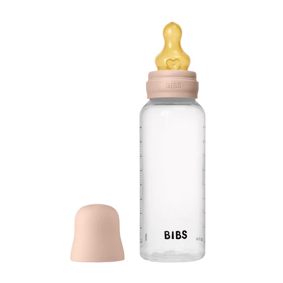 BIBS Baby Bottle with Medium Flow Natural Rubber Latex Nipple, Blush, 9 oz, 1 Each | Walmart (US)