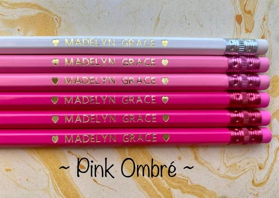 Custom Pencils Personalized Pencils Back to School Gift - Etsy | Etsy (US)