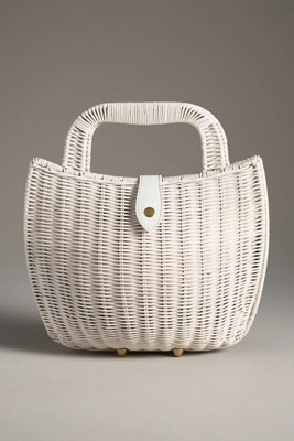 Bali Woven Wicker Basket Bag | Anthropologie (US)