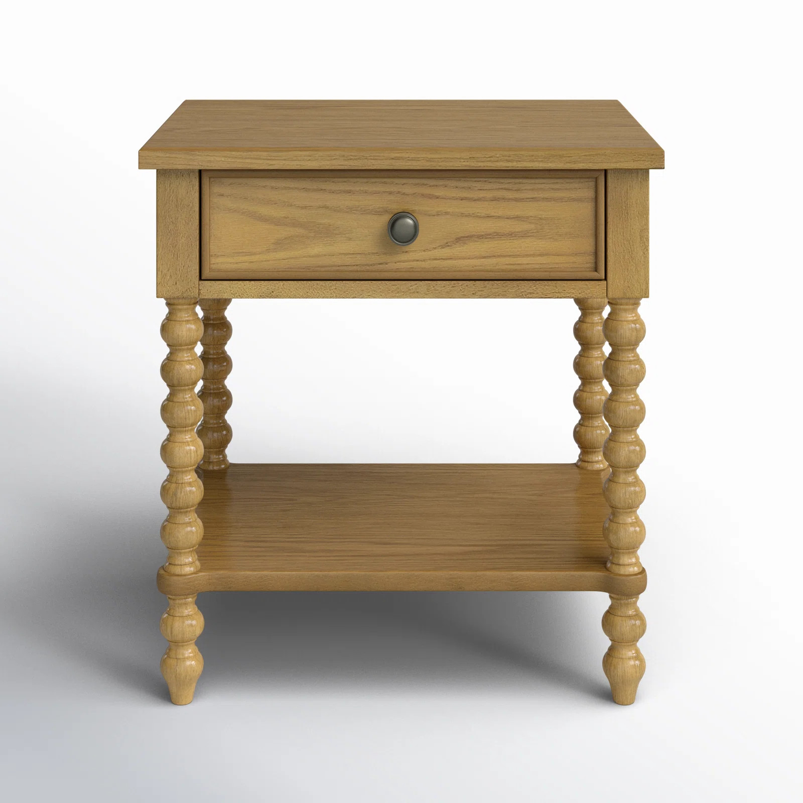 Beckett Turned Wood Spindle Nightstand with Drawer & Shelf | Wayfair North America
