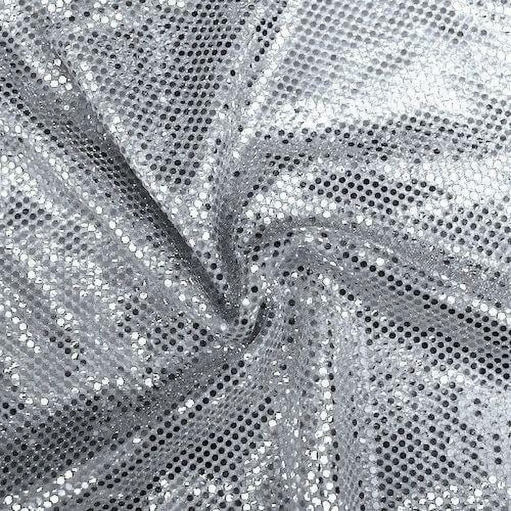 FWD 45" 100% Polyester Shiny Dot Sewing & Craft Fabric By the Yard, Silver | Walmart (US)