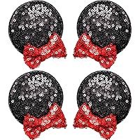 Red Polka Dot Bow Mouse ears Clips for Baby Girls Toddlers Hair Clips Elastic Costume Accessory :... | Amazon (US)