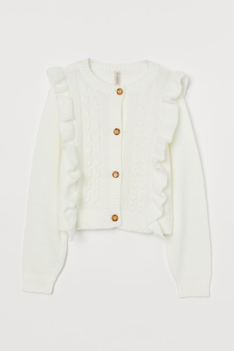 Flounce-trimmed Cardigan | H&M (US + CA)