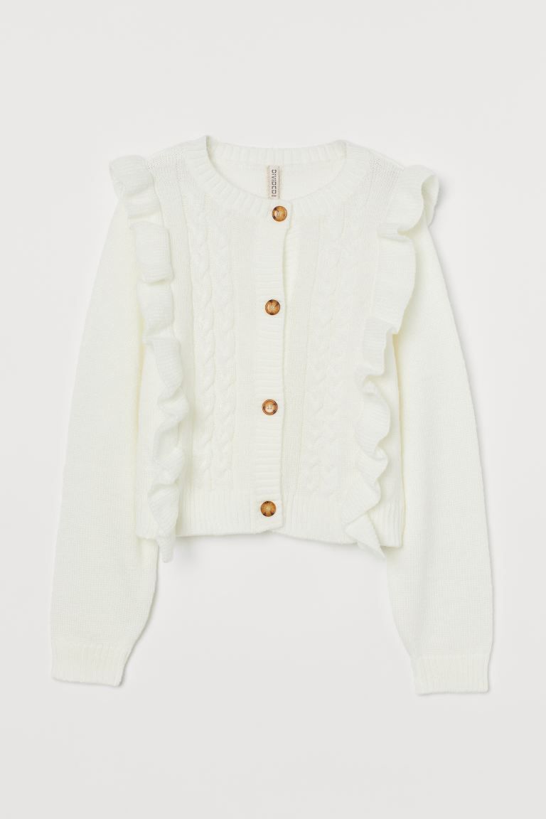 Flounce-trimmed Cardigan | H&M (US)