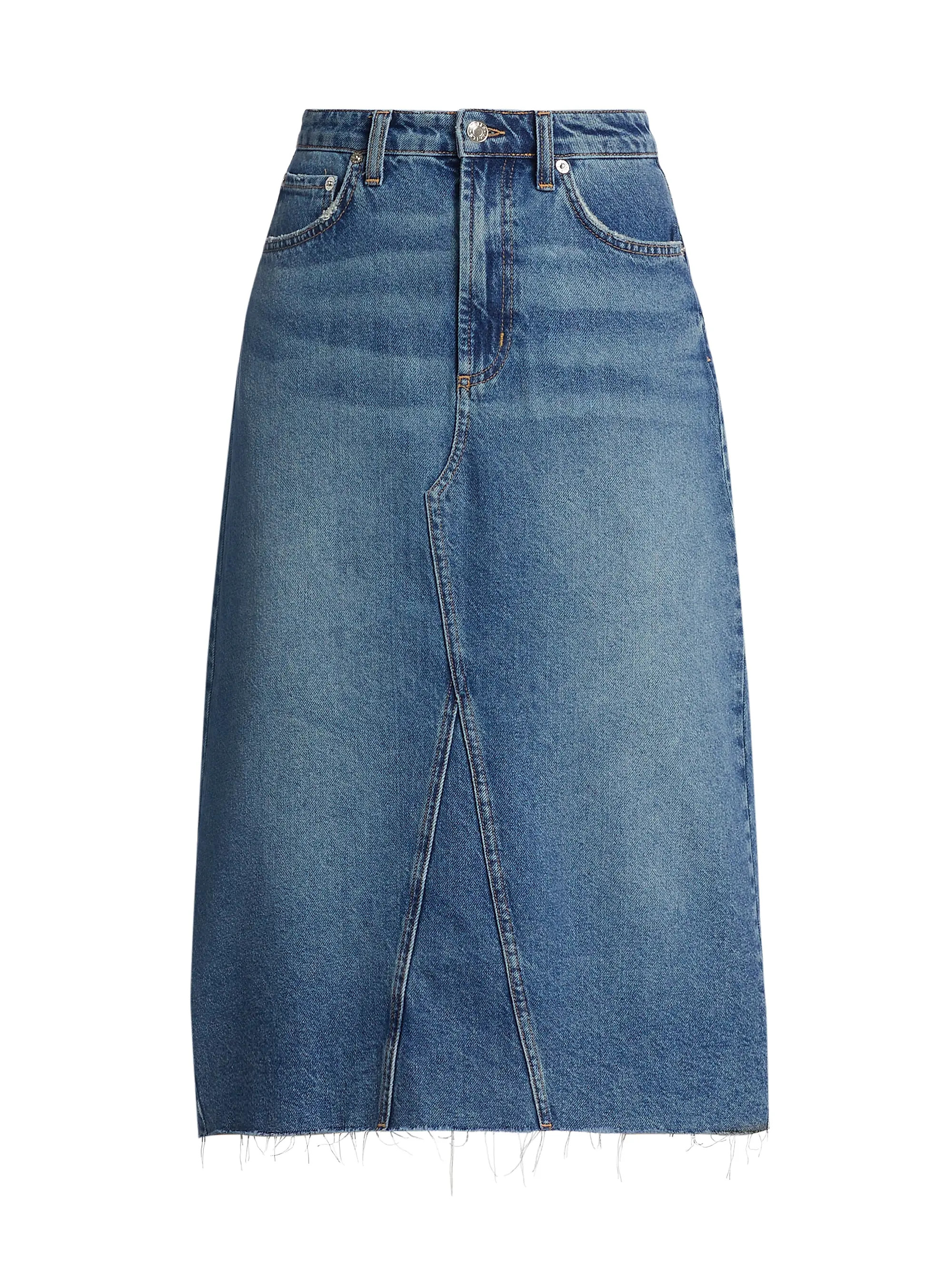Highland Denim Midi-Skirt | Saks Fifth Avenue