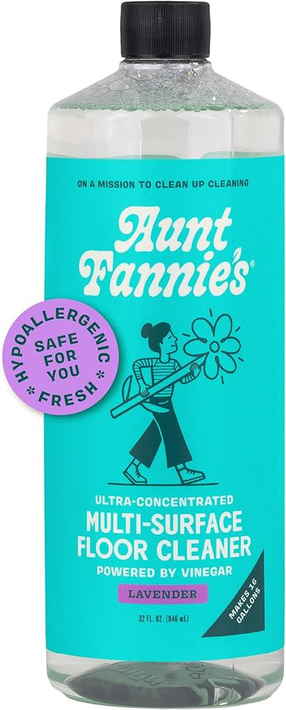 Aunt Fannie's Ultra Concentrated Floor Cleaner Vinegar Wash, Multi-Surface Floor Cleaner For Mopp... | Amazon (US)