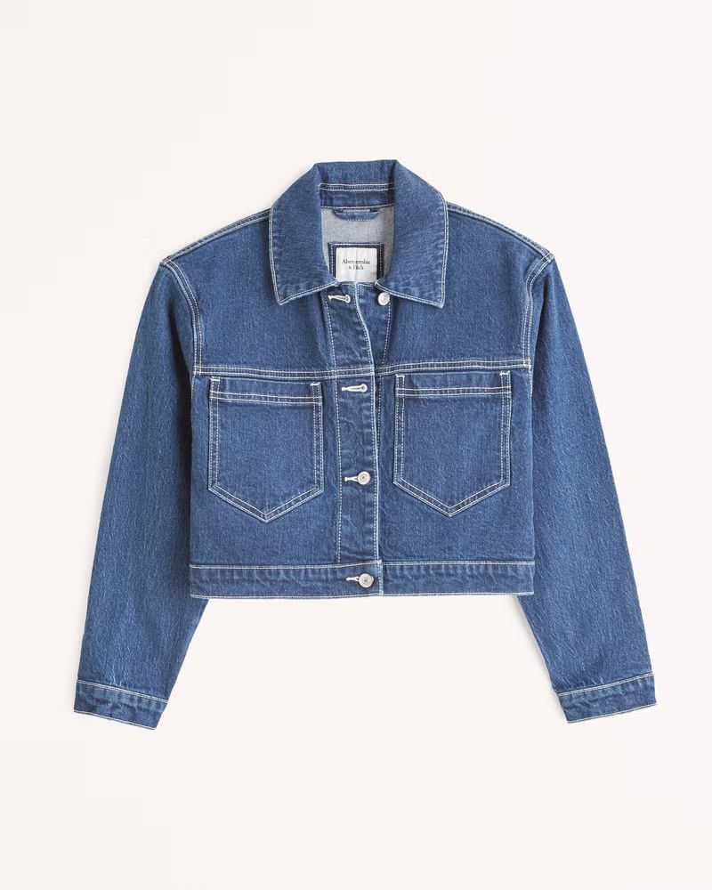 Cropped Denim Jacket | Abercrombie & Fitch (US)