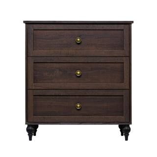 Wellington Brownish Grey 3-Drawer Chest of Drawers | The Home Depot