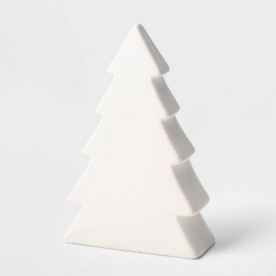 8in Ceramic 6 Branch Christmas Tree Figurine White - Wondershop&#8482; | Target