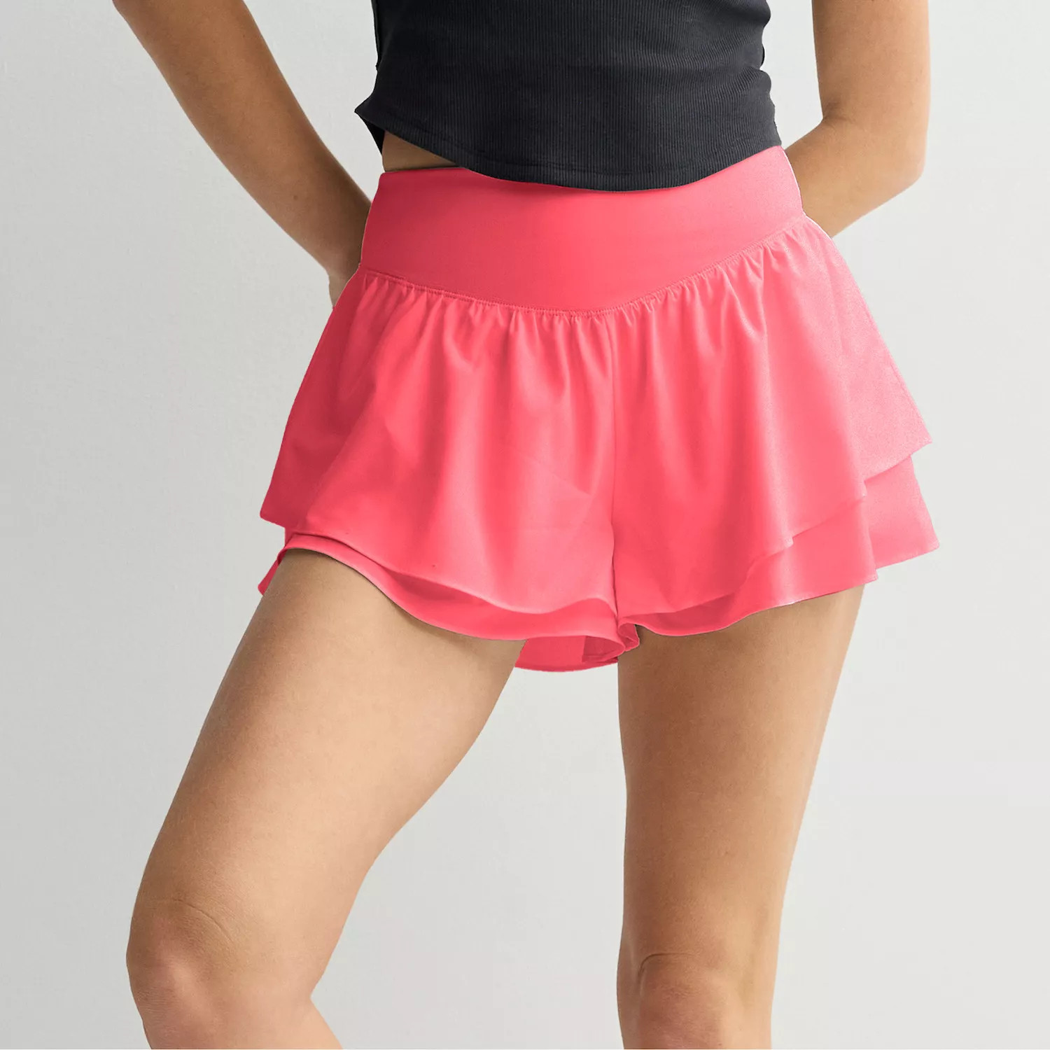 Juniors' SO® Woven Flutter Running Shorts | Kohl's