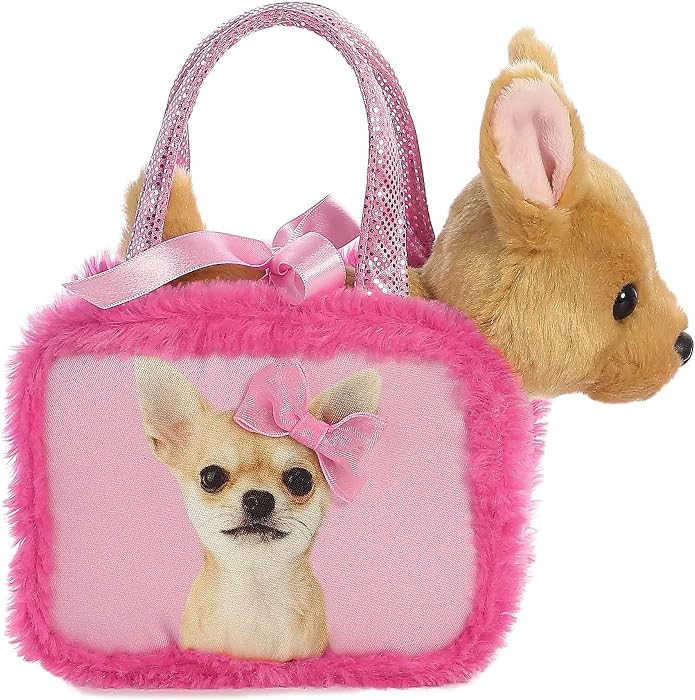 Aurora\u00ae Fashionable Fancy Pals\u2122 Pretty in Pink Stuffed Animal - Mini Plush with Purse f... | Amazon (US)