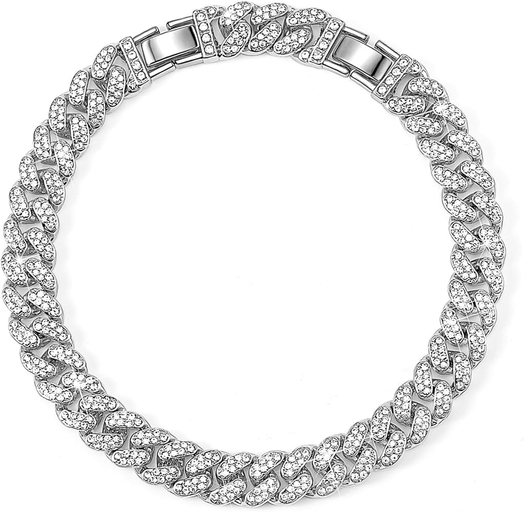 Batiyeer Women's Ankle Bracelets Cuban Link Chain Anklets Adjustable Chunky Anklets with Detachab... | Amazon (US)