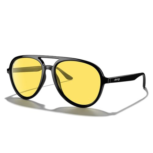 MERRY'S Classic Polarized Aviator Sunglasses For Womens Mens Retro Double Bridge Aviators S8376 | Amazon (US)