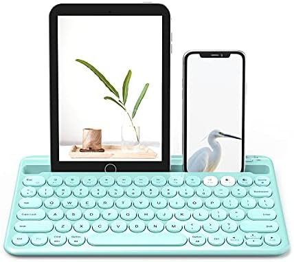 Multi-Device Bluetooth Keyboard, Universal Bluetooth Rechargeable Keyboard with Built-in Stand Sl... | Amazon (US)