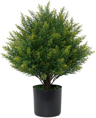 Artificial Topiary Ball Tree 19''T Faux Little Bush Ball Tree UV Resistant Shrub Potted Artificia... | Amazon (US)