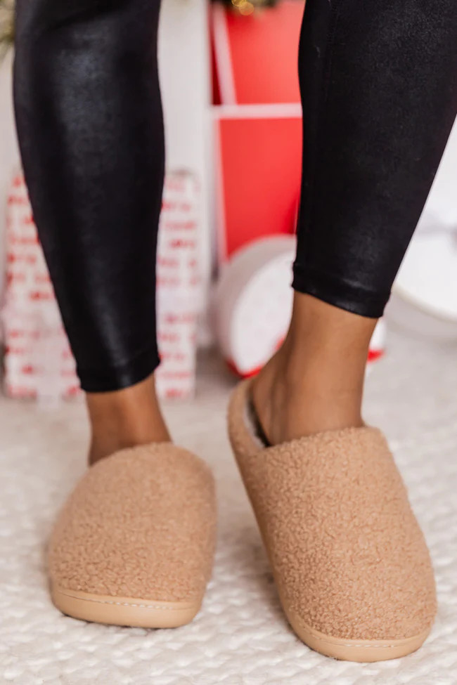 Sliding On Ice Brown Slippers DOORBUSTER | Pink Lily