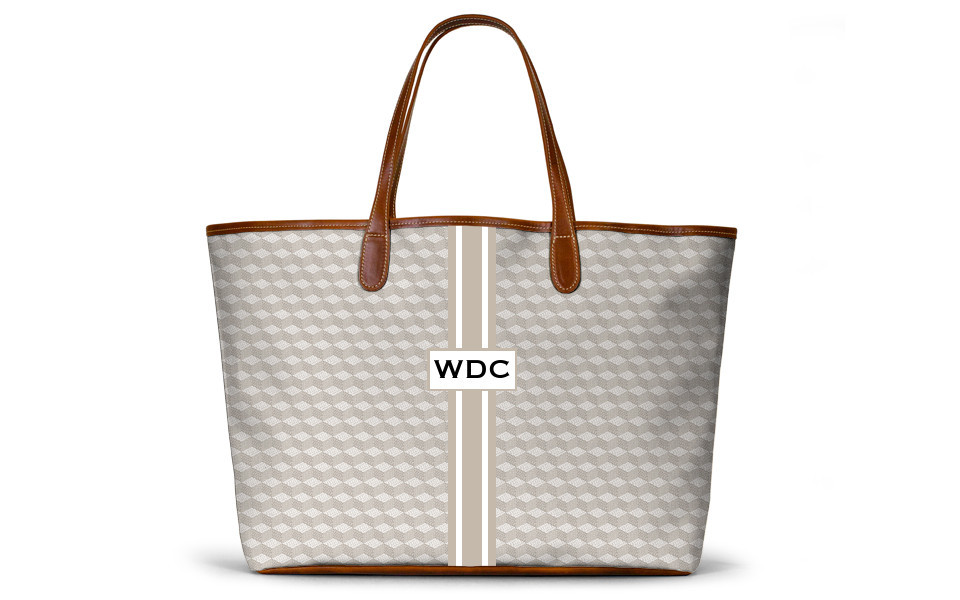 St. Anne Tote - Monogram Stripe | Barrington Gifts