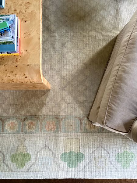 Shop my rug collaboration with English Village Lane. Inspired by the gardens of Bunny Mellon and layered with neutrals and hints of green and blue. 

#homedecor #rugs

#LTKhome