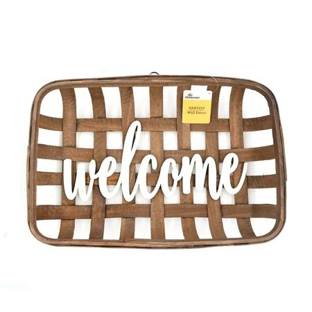 Way To Celebrate Large Woven Basket Wall Hanging-Welcome | Walmart (US)
