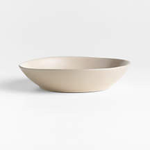 Marin Sand Stoneware Low Bowl + Reviews | Crate & Barrel | Crate & Barrel