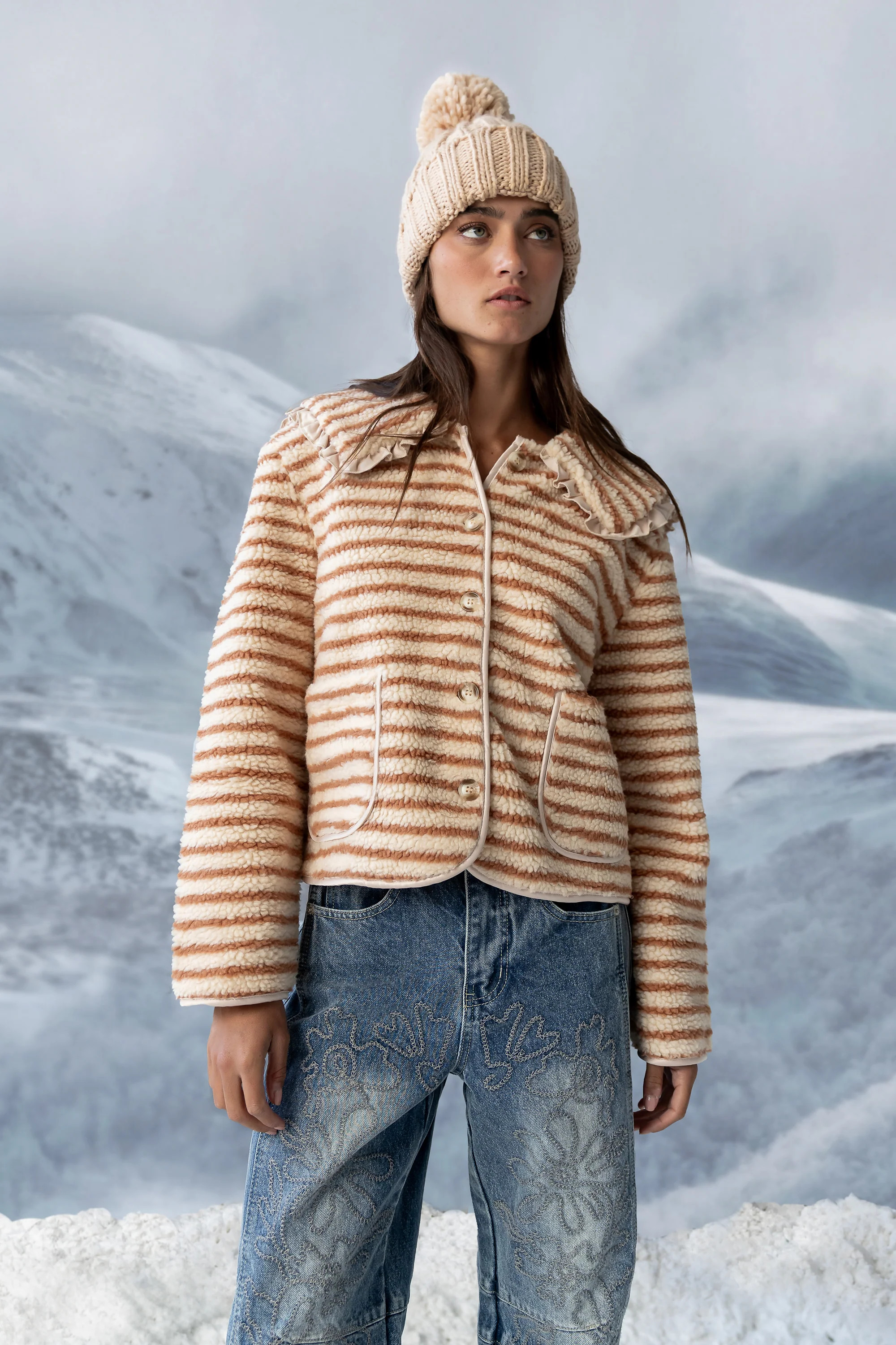 Manny Striped Sherpa Jacket | Böhme US
